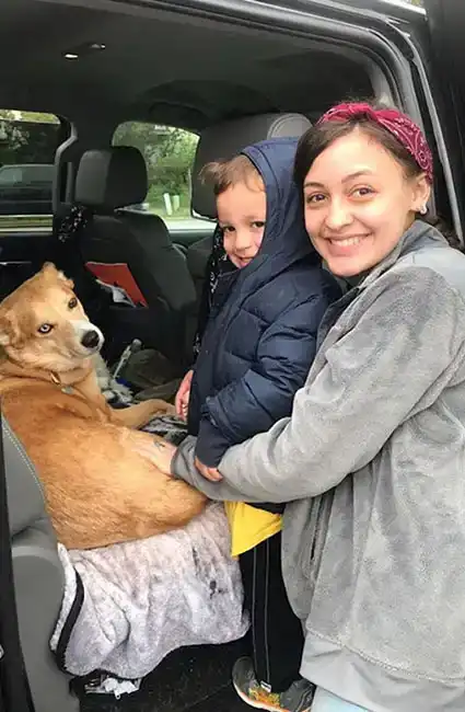 Little Danny and Claudia from Dannys Dream Bus to Mars -- David Haave